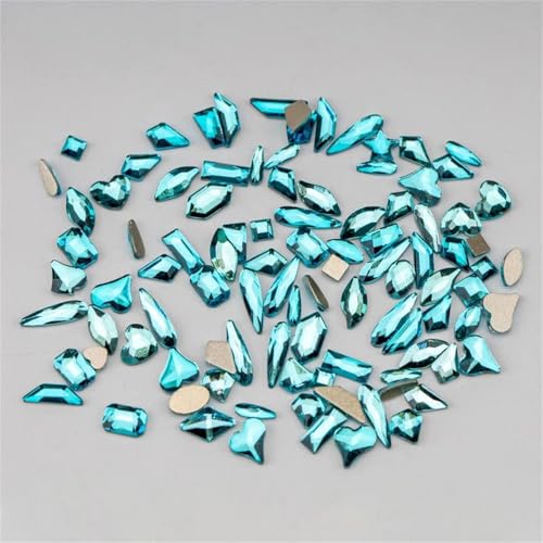 Lot de 100 strass en verre à dos plat pour customiser vos vêtements - 5
