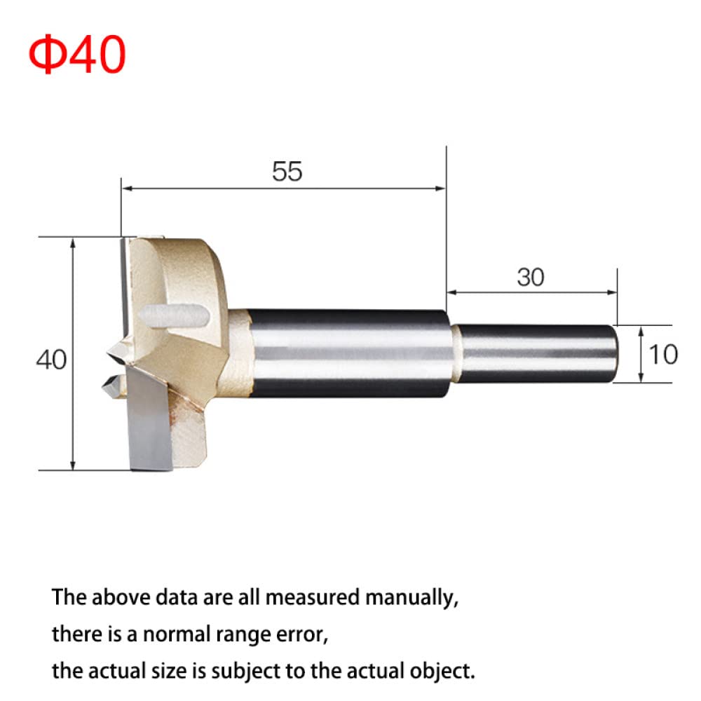 1 Uds. Juego de herramientas de carpintería con puntas de 25mm-42mm, brocas para perforar madera, cortador de sierra de agujero autocentrante, 40mm
