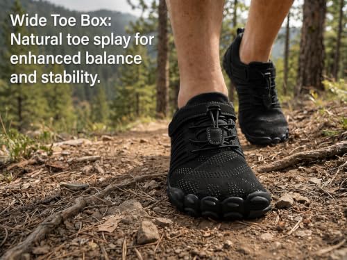 Image of WHITIN Men's Minimalist Trail Runner | Wide Toe Barefoot Box Inspired