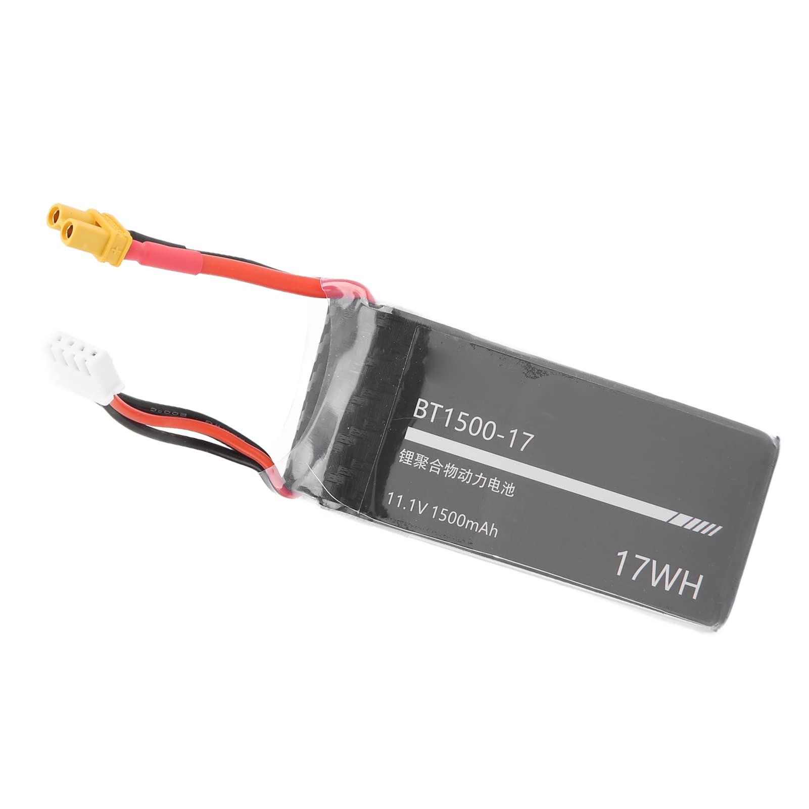 per batteria rc lipo, 11.1v 1500 mAh 3s ad alta capacità, connettore XT30, durevole per auto RC, per barca RC, per aereo RC, potenza forte, prestazioni di lunga durata