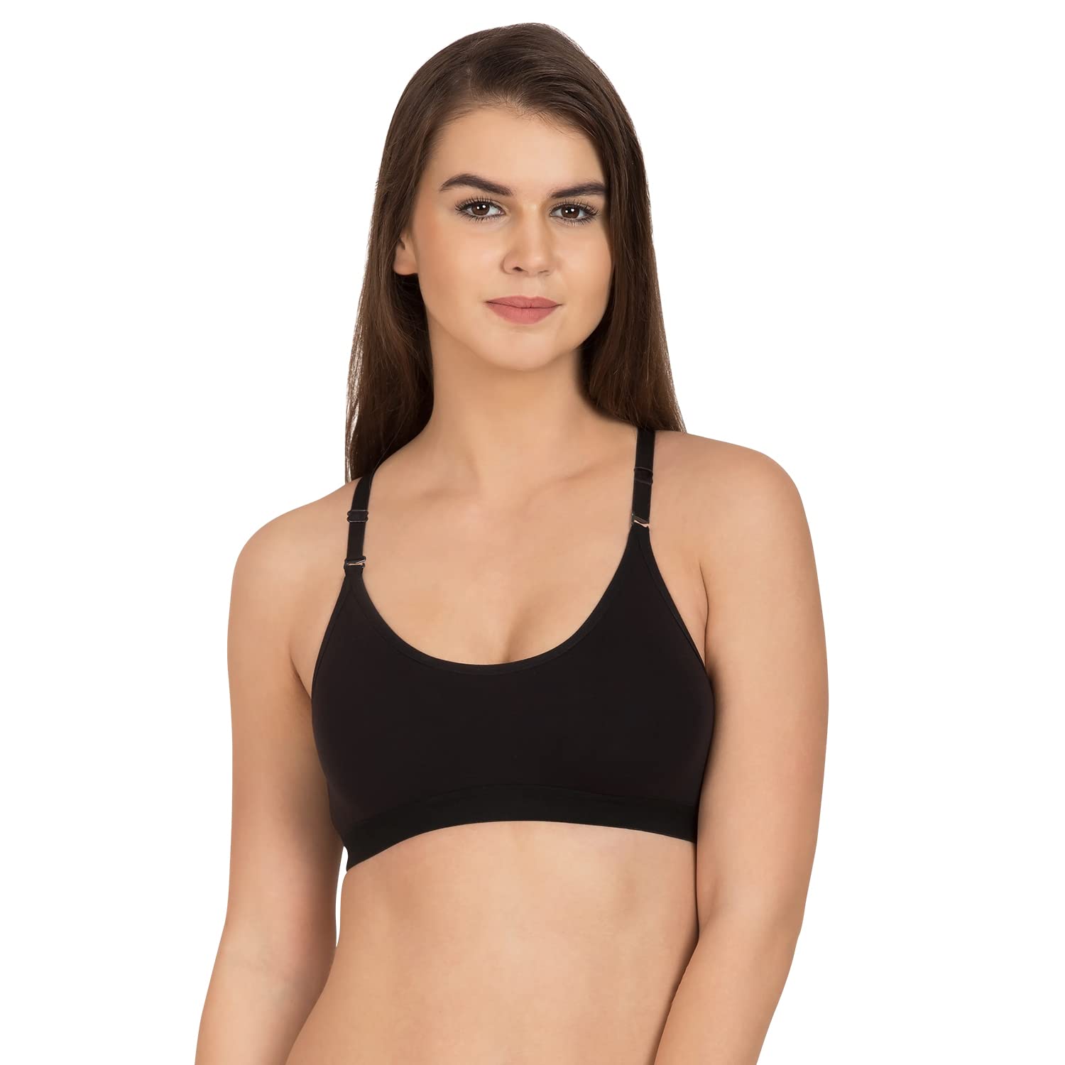 komli Sports Bra - Non Padded - Cotton Rich - Wireless - Seamless - Tshirt Bra-picture-18