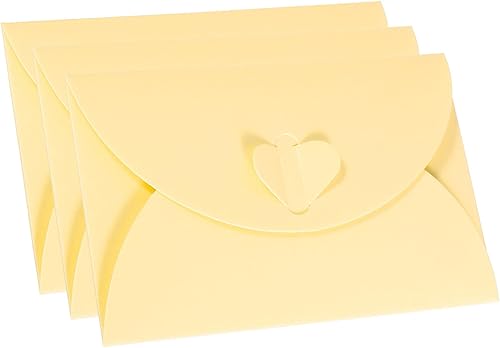 Miniatura 1 de PATIKIL Sobres para tarjetas de regalo paquete de 12 cierres en forma de corazón pequeños para tarjetas de regalo mini sobre para cumpleaños bodas