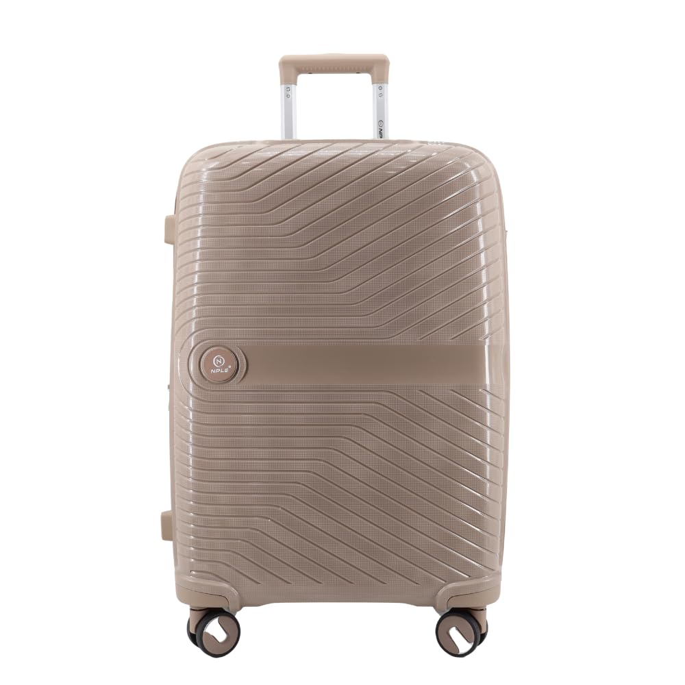 Solid walizka transportowa z możliwością rozbudowy, beżowa, polipropylen, wymiary 65 x 42 x 28 cm, 3,3 kg, podwójne kółka 360°, z zamknięciem TSA