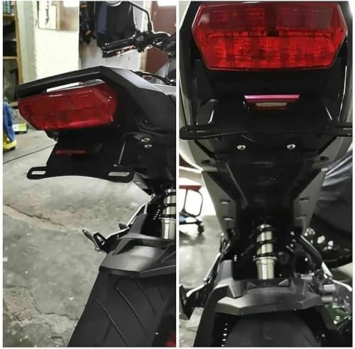 Support Plaque d'Immatriculation Moto LED Clignotant Intégré Queue Bien Rangée MSX125 Grom - 7