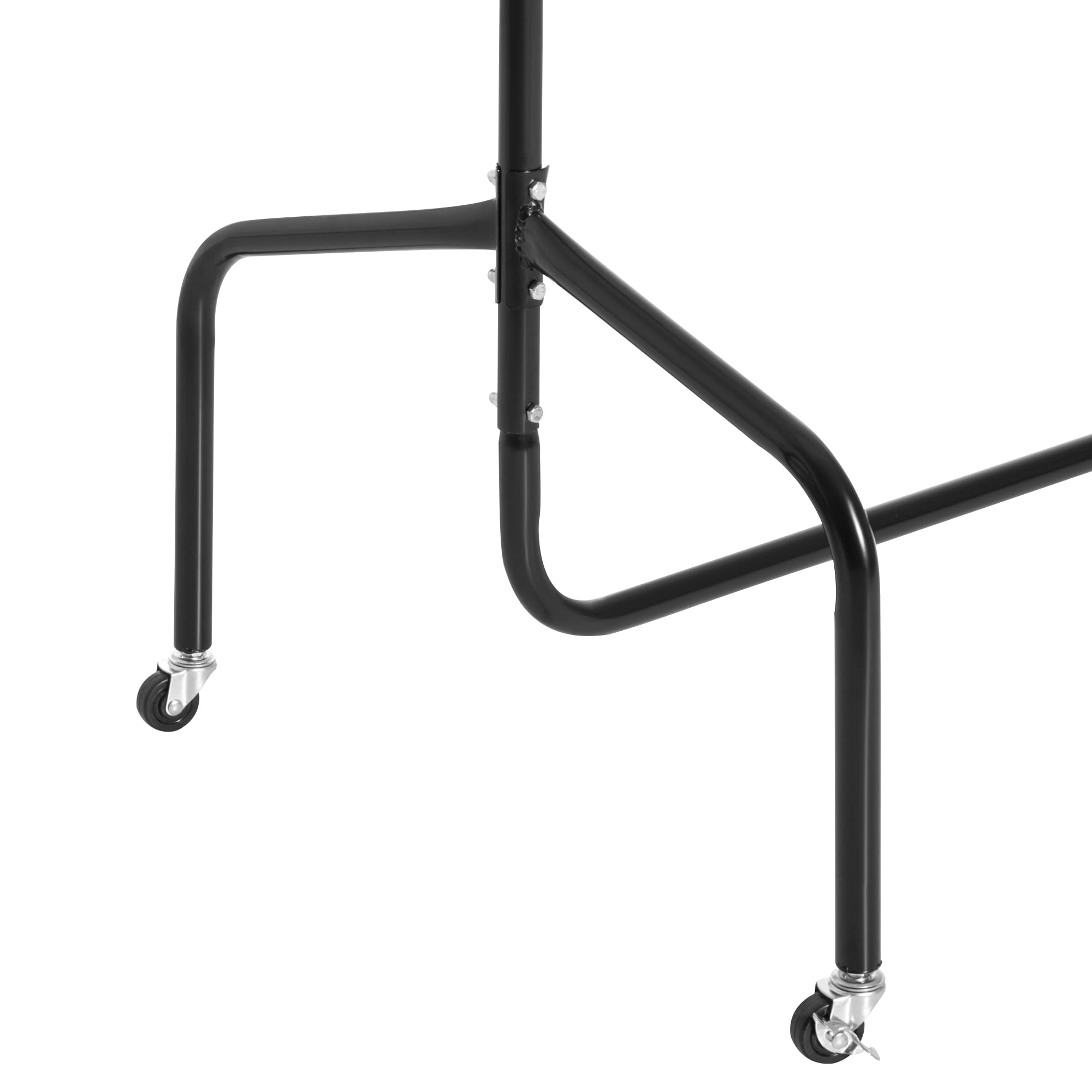 HOMCOM Portant à Vêtements Roulettes 140 Kg 120 x 60 x 170 cm Acier Noir | Tringle a Vêtement Solide, Charge 140 Kg, Porte-Manteau