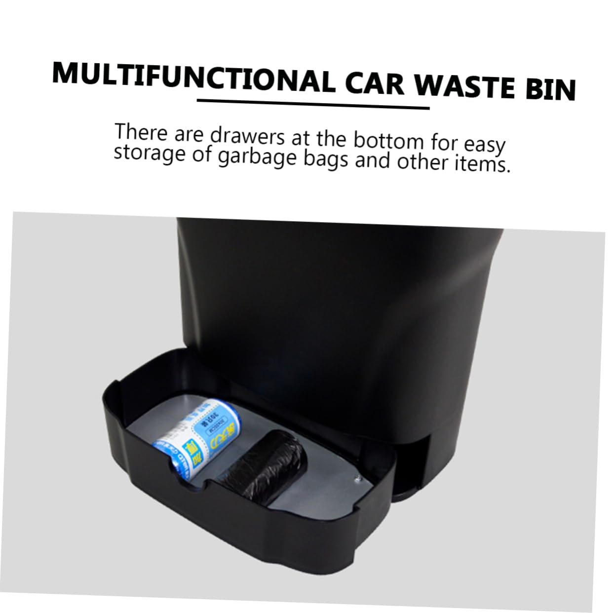 Poubelle De Voiture Boîte De Rangement Multifonctionnelle Poubelle Pour Véhicule Conteneur à Déchets Compact