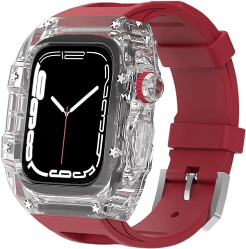Bracelet Apple Watch Ultra 49mm en silicone transparent SAAWEE pour iWatch Series