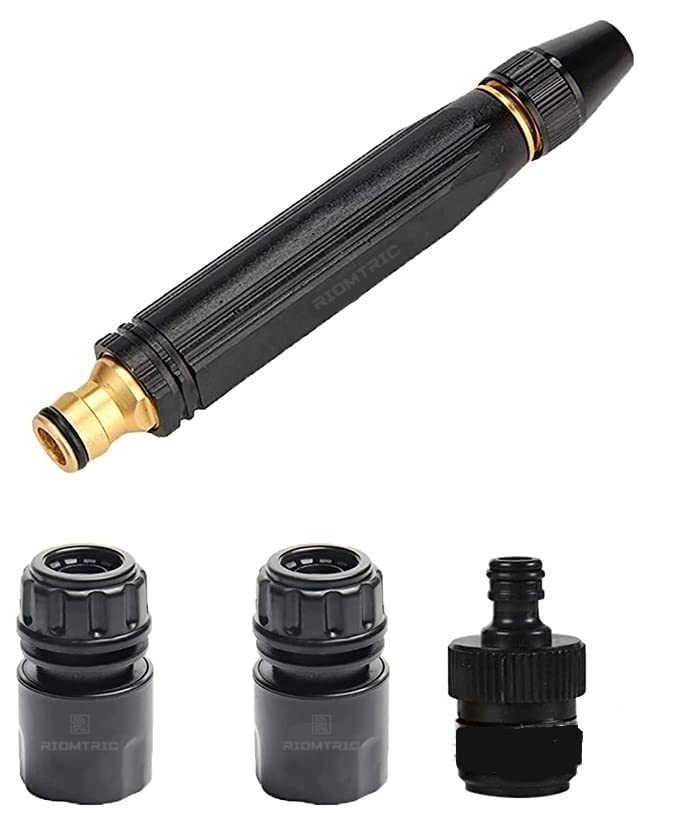 RIOMTRIC Water High Pressure Nozzle Spray Water Gun Jet Hose Pen Nozzles Sprayer Adjustable Heavy Duty Car Bike Window Cleaning Sprayer Without Hose Pipe (1) Black (B0BZ5RGLBD) Amazon Price History, Amazon Price Tracker
