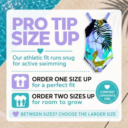 Image of Kanu Surf Girls Jasmine Beach Sport Halter One Piece Swimsuit