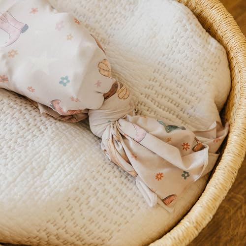Image of Copper Pearl Swaddle Blankets for Newborns | Soft Stretchy Receiving Blankets for Boys and Girls | Large 46 x 46 Inch Baby Blankets | Lightweight and Breathable Swaddles | Cheyenne