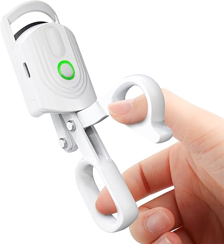 Rizadores de pestañas - Rizadores de pestañas calentados - 3 niveles de rizador de pestañas térmico - Rizador de pestañas eléctrico (blanco)