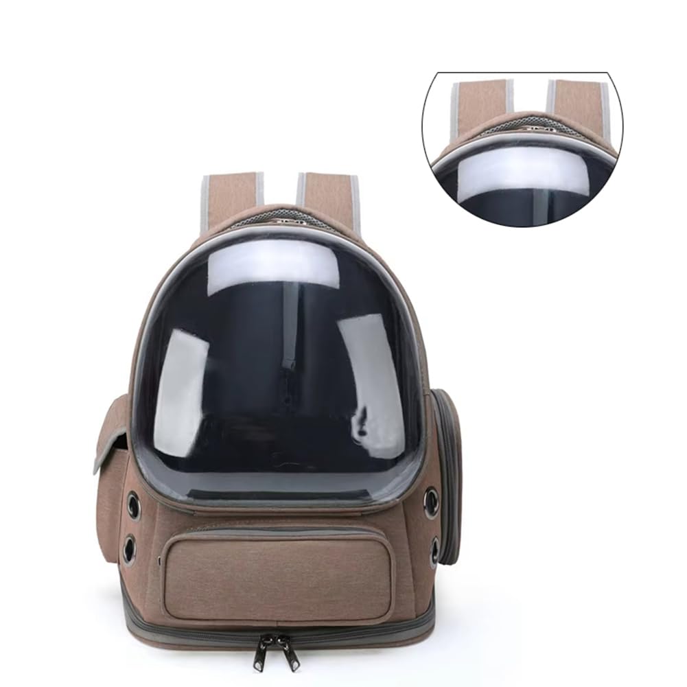 Mochila Transpirable para Gatos, Gran Espacio, Transparente, Ideal para Senderismo, Camping y Viajes Al Aire Libre B