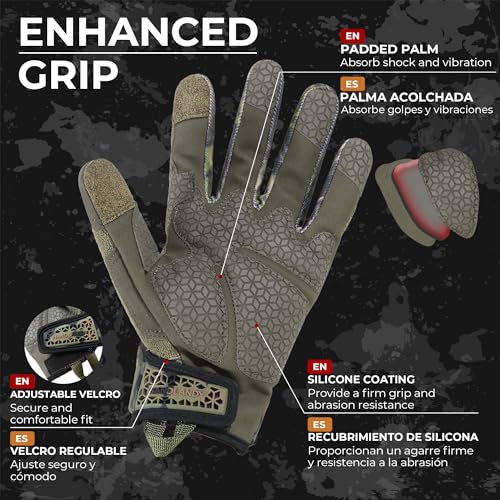 Image of HANDLANDY Work Gloves for Men & Women, Utility Mechanic Working Gloves Touch Screen, Flexible Gardening Gloves for Yard