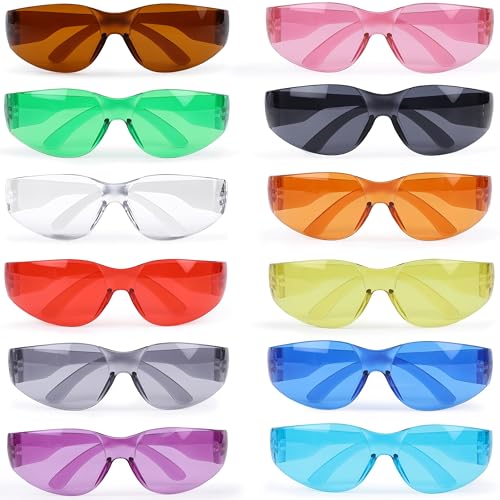 SAFE HANDLER Hyline Anti-Fog Full Color Safety Glasses Variety 12 Pack, Impact Resistant, Polycarbonate, Anti-Scratch