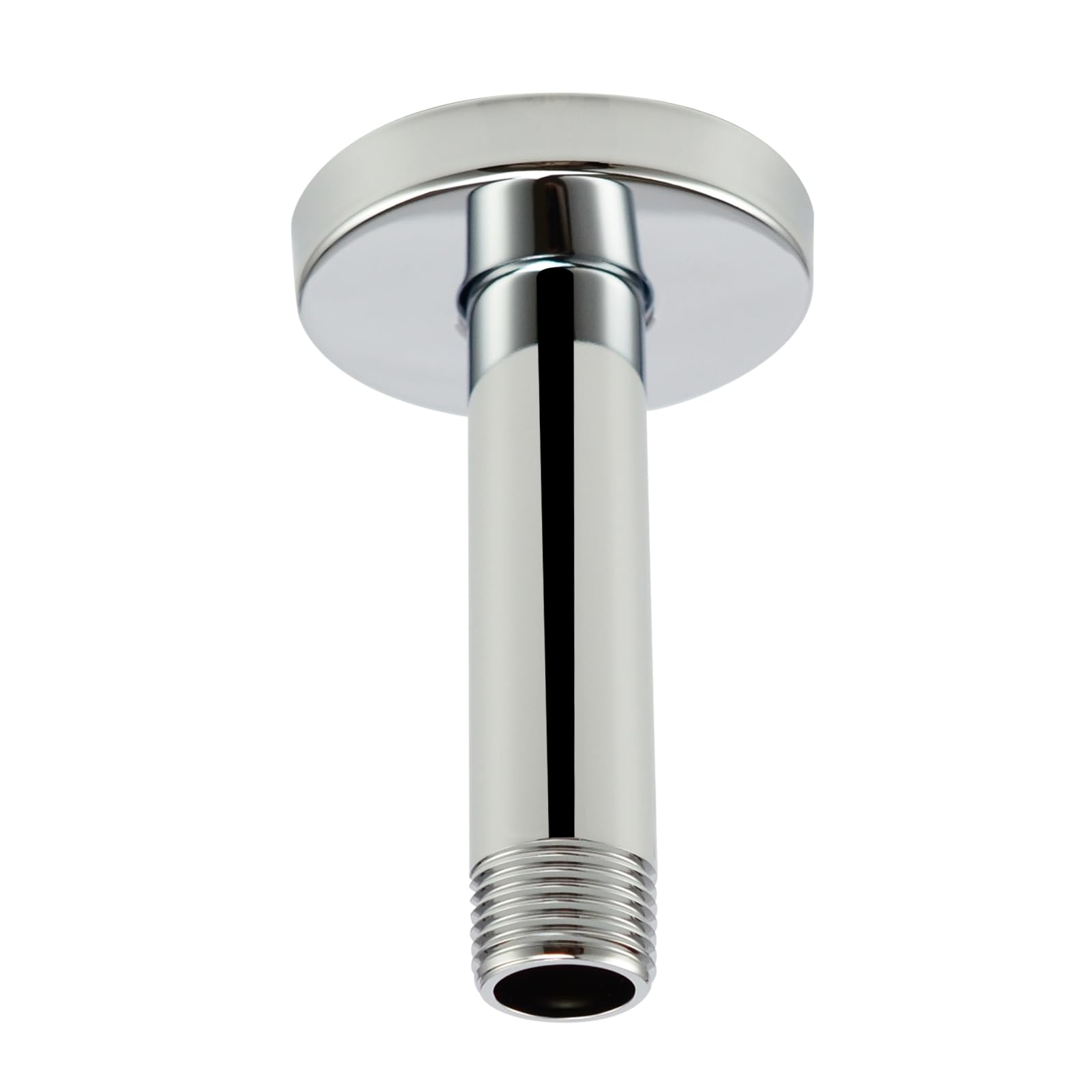Purelux Ceiling Mount - Chrome Ceiling Mount Shower Arm 4 Inches Made Of Stainless Steel For Rainfall Showerhead, Chrome Finish With Gasket Flange