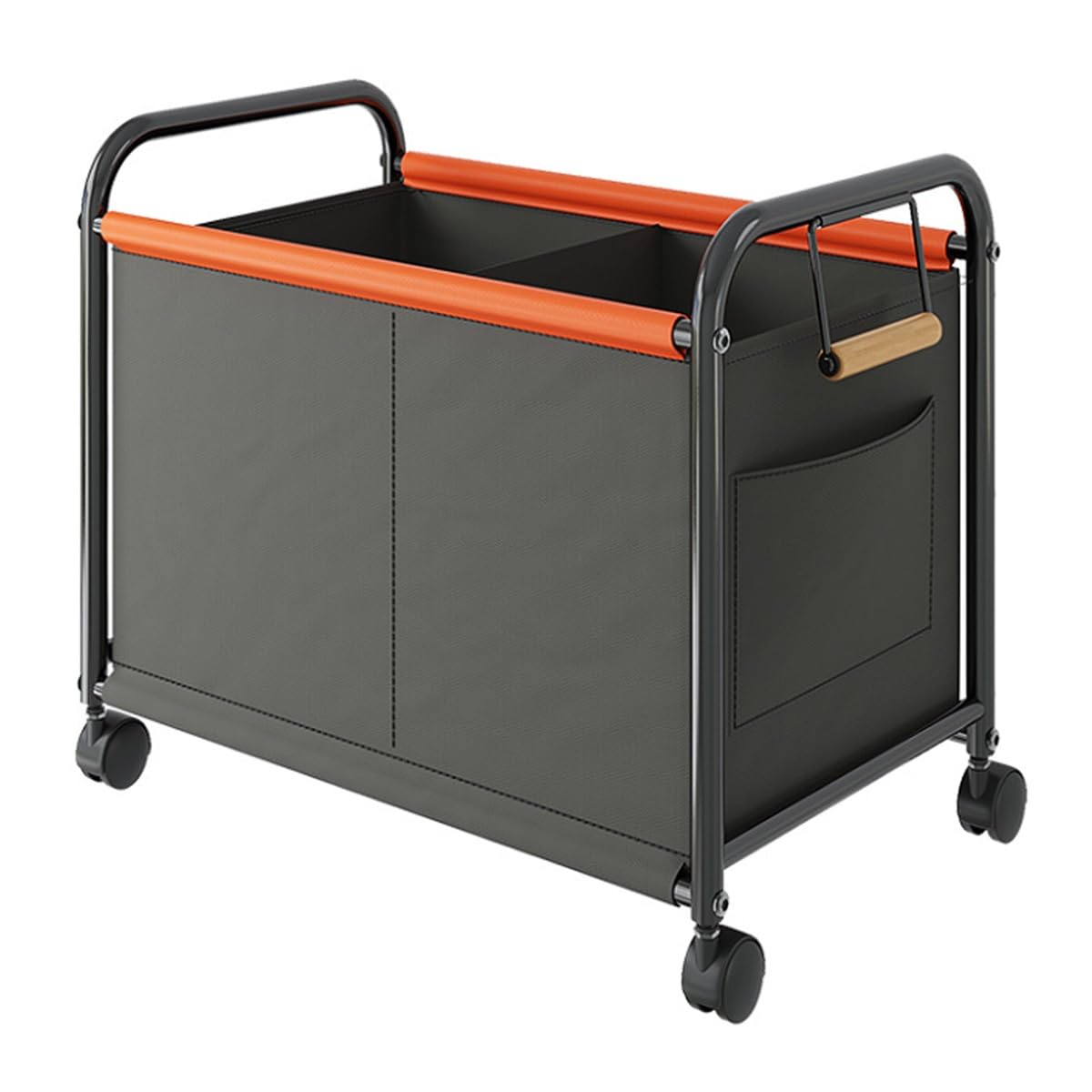 Folding Laundry Basket Household Storage,Rolling Cart Hamper with Wheels Sorter