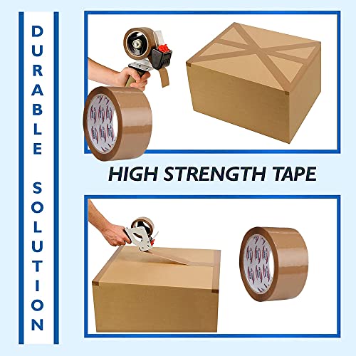 Image of Brown Tape 2 Inch Multipurpose Clear Tape For Home And Office Use, Decorating And Diy Industrial Packaging Tape Box Packing 200 Meter Pack of 12
