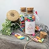 100 reasons why I love you Message in a Bottle Love Notes thoughtful Gifts for him cute gifts for her daily dose of love valentine's day BLANK NOTES (Blank Notes WITH Gift Wrap)
