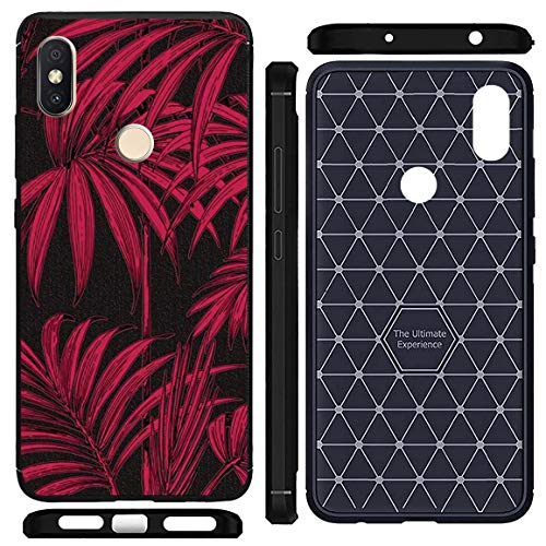 Image of Amazon Brand - Solimo Designer Attalea speciosa Red Pattern Printed Soft & Flexible Hybrid Back Case Mobile Cover for Xiaomi Redmi Y2