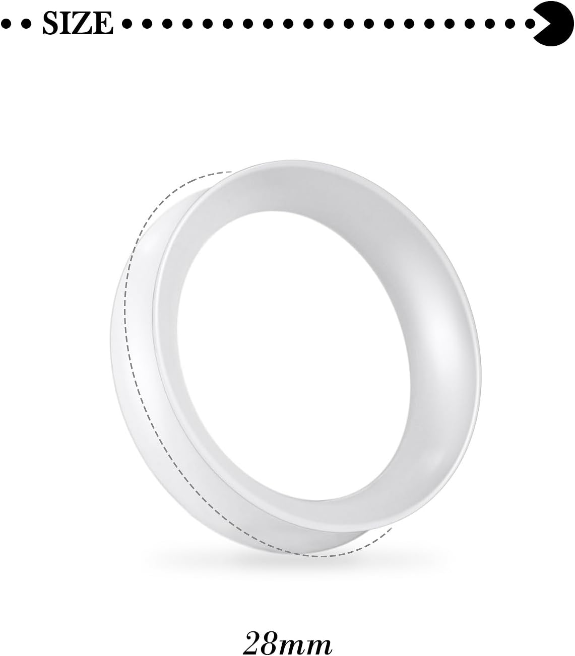 10G-50mm Clear Silicone Gauges for Ear Double Flared Ear Gauges Tunnels Flexible Plugs Tunnel Earrings for Women Men - Image 3