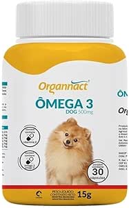 Embalagem do Suplemento Vitamínico Organnact Omega 3 Dog 500