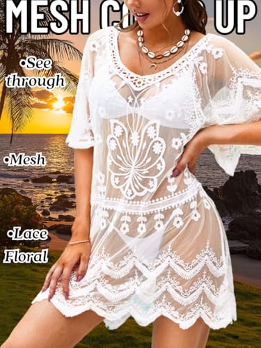 Sexy Beach Cover Up,Sheer Lace Boho Dress Women,Festival Country Concert Outfits One Size 0-102