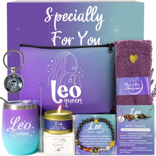 Fyroax Leo Gifts for Women, 7-Piece Zodiac Birthday Gift Set