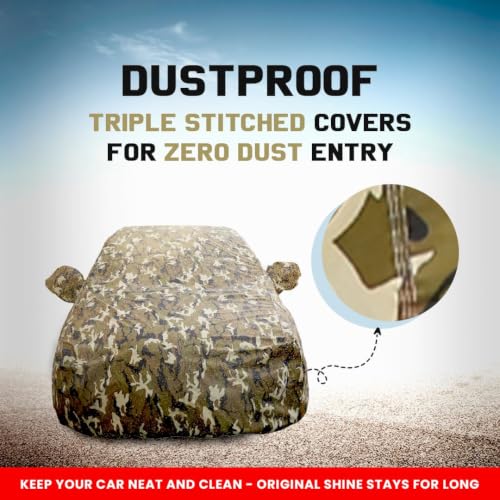 Image of Autofact Waterproof Car Cover for MG Comet | Shining Silver, All-Weather Protection, UV & Heat Resistant, Windproof with Buckle Belt, Scratchproof & Dustproof, Soft Cotton Inner Lining