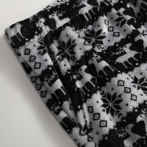 Womens Christmas Pajama Pants Christmas Tree Plush Flannel Pajama Pants - image 6