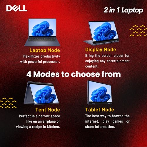 Image of Dell 14 Plus 2-in-1 AI Laptop, 14 inch 2K Touchscreen, AMD Ryzen AI 7 350(>i9-13900H), Copilot+ PC, Backlit Keyboard, Fingerprint, 1080p Webcam, Wi-Fi 7, Windows 11 Pro, Blue(16GB DDR5 RAM | 2TB SSD)