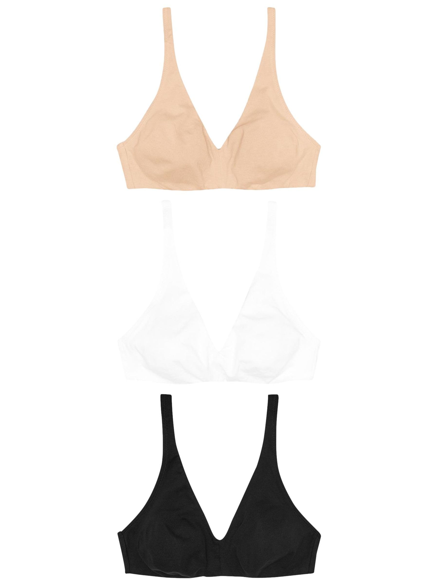 NEXT Damen 3er-Pack ungepolsterte, wattierte, bügellose Still-BHS aus Baumwollgemisch