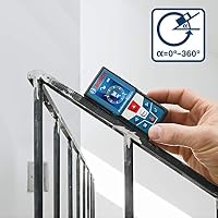 Bosch Laser Entfernungsmesser GLM 500 (Arbeitsbereich: 0,05–50 m, Neigungswinkel: 0–360°, Messgenauigkeit: +/- 1,5 mm, 2 Batterien, AAA, in Kartonschachtel) – Ansicht 4