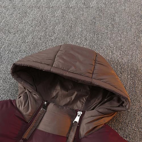 Kids Toddler Hooded Puffer Coats 2 Zip up Front Pockets Down Jackets Winter Warm Windproof Outwear for Boys Girls3