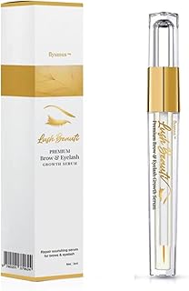 flysmus LushBeauti Premium Brow and Eyelash Growth Serum,5ml Fuller & Longer Looking Eyelashes Lash Enhancing Serum for Natural Lashes or Lash Extensions & Brows (1pcs)