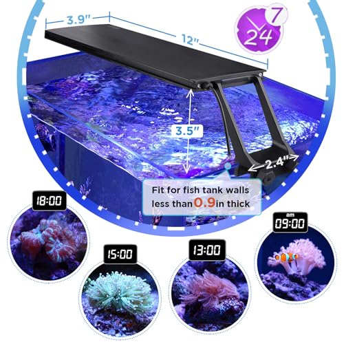Hygger HG-990-SEA Clip On 24/7 Saltwater Aquarium Led Light thumb #4