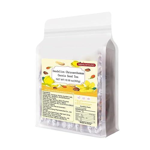 Miniatura 4 de Té de semillas de cassia de crisantemo de diente de león, 10.58 onzas, 30 bolsitas de té, 0.35 ozbolsa - Combinación de bayas de Goji de raíz de