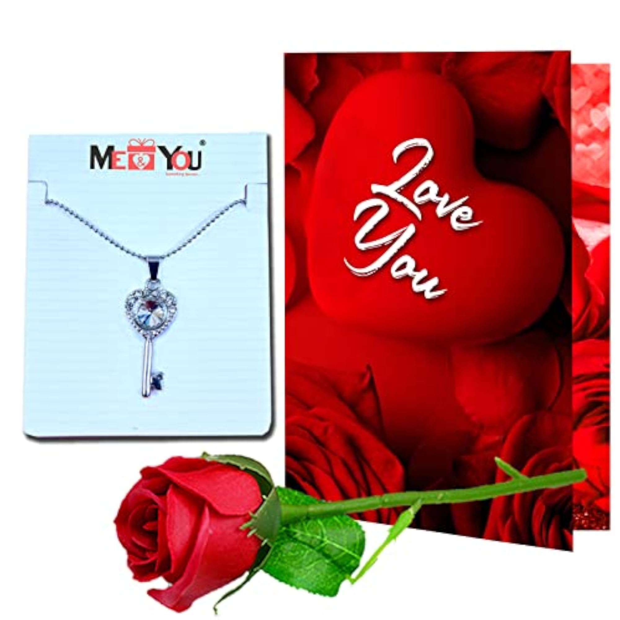 Women's Key Shape Pendant Necklace, Romantic Gift for Her