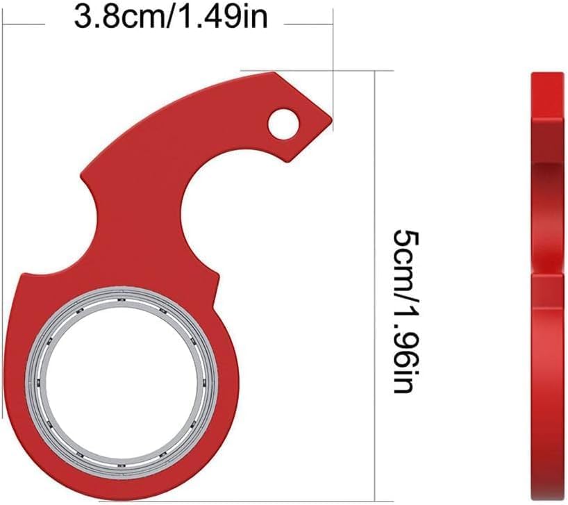 Miniatura 7 de Llavero giratorio negro, llavero giratorio para ansiedad, novedoso llavero para ejercitar los dedos, regalos Fidget Spinners para niños y adultos y