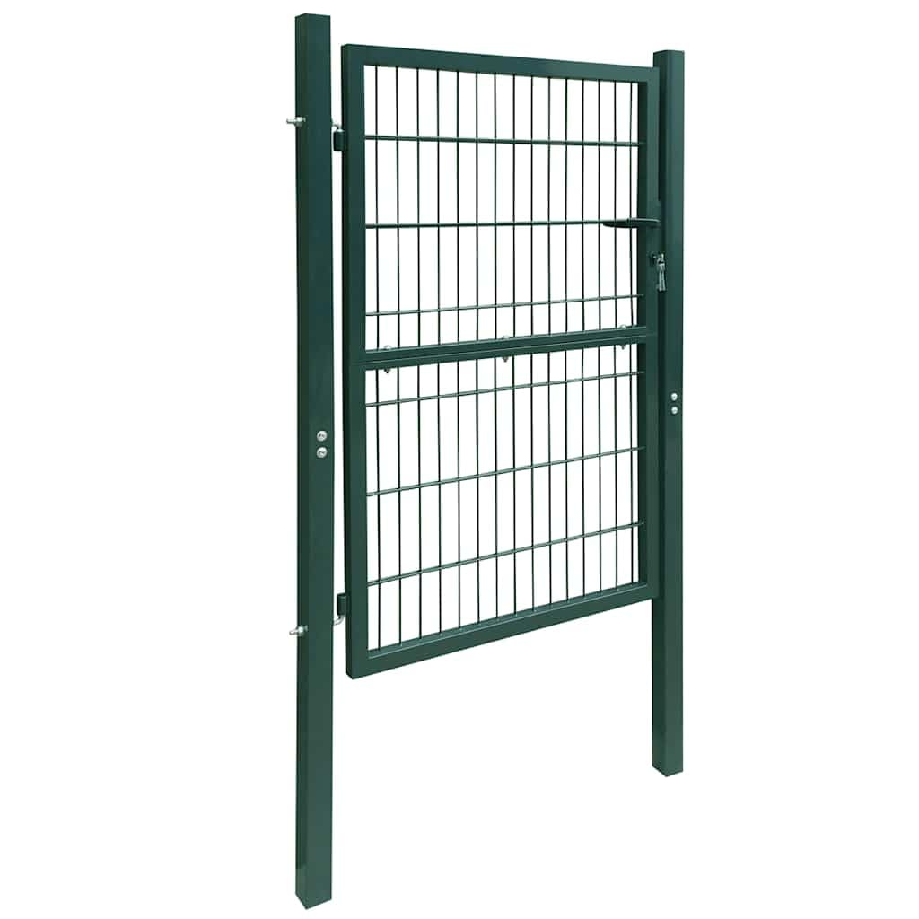 vidaXL Portillon de Jardin 2D (Simple) Acier Vert 106x230 cm Porte de Clôture