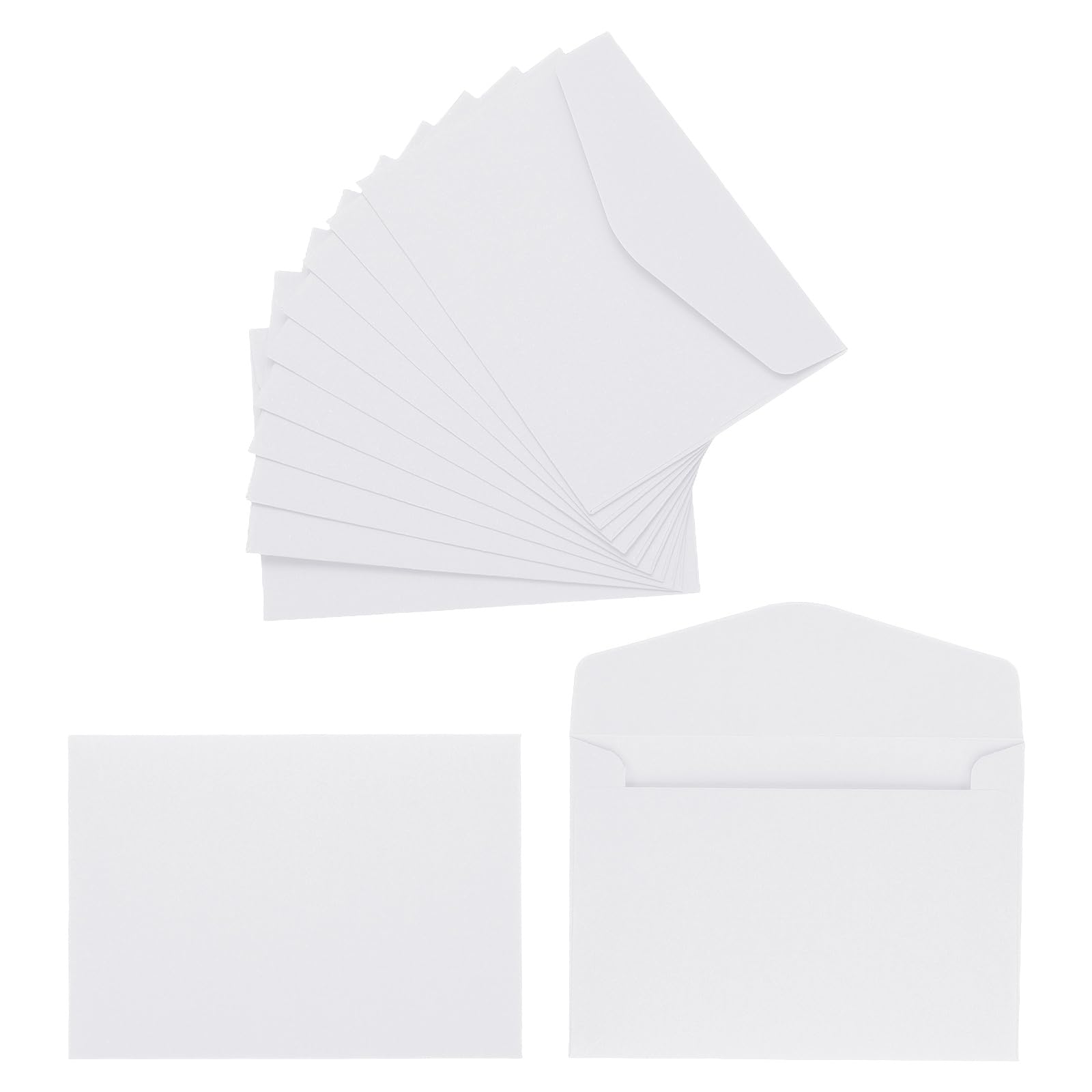 PATIKIL 120Pcs Gift Cards Envelopes, 110GSM Paper Colored Mini Envelopes Small Card Holder for Business Mailing Invitations Greeting Weddings Party, White, 4.5 x 3.2 Inches