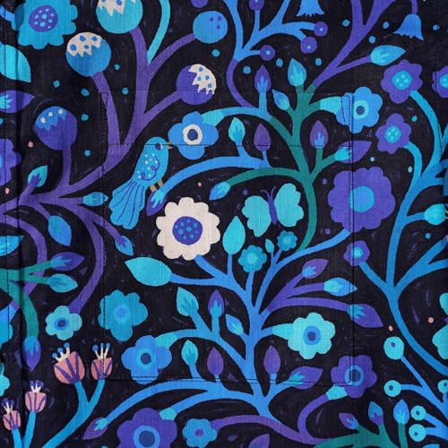 Men's Blue and Purple Hawaiian Shirt Short Sleeve Button-Down Shirt 100% Cotton Aloha Shirt3