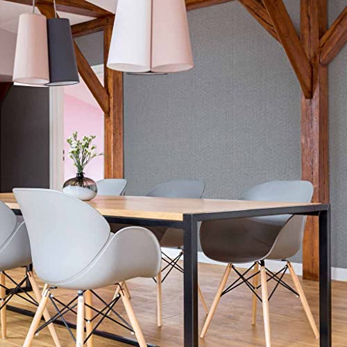 Superfresco Easy Papier peint uni texturé en toile de jute grise