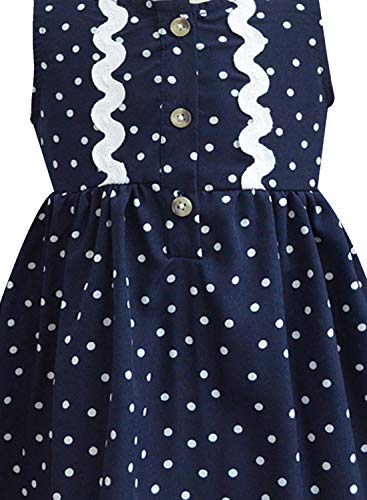Image of A.T.U.N Cotton Skater Dress (GDRS Pen NPD Navy-White 8-9 YR)