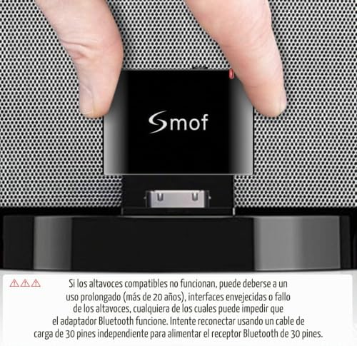 Miniatura 6 de Receptor Adaptador Bluetooth De 30 Pines Para Bose Sounddock Iphone Ipod Y Otros Altavoces De Base De 30 Pin Portable Adaptador Con Cable Auxiliar De 3,5 Mm No Para Automóviles Oder Moto