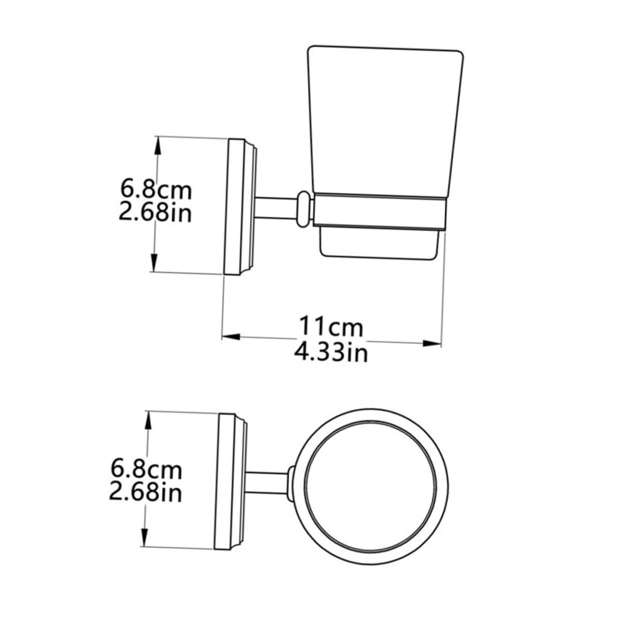 Ciieeo Estantes De Almacenamiento Negros Colgador de Tazas montado en la Pared Cepillo de eléctrico Cepillo de electrico Portavasos de cerámica Porta Vaso para Cepillo de Individual