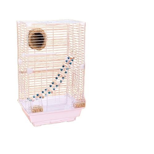 Ghbunuz 大型インコ用高級ケージ 透明アクリル製 大型鳥小屋 組立式&掃除しやすい設計 取り外し可能トレイ付 ローリングスタンド付 (追加層ワイヤーケージパッケージ2(白))