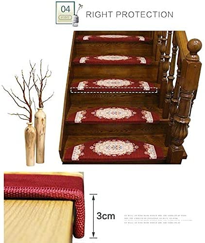 Alfombra duradera para escaleras de diseño rectangular y tejido estampado Estilo 12 3