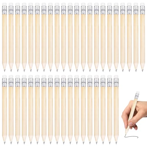 Crayons en Bois Naturel de 9.5cm pour dessin et écriture fine