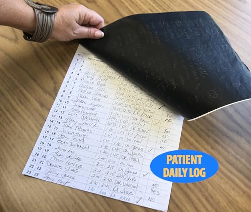 Image of Tabbies Patient Sign-in Label Forms, 8-1 /2 inch x 11 inch Form, Blue, 23 Labels /Sheet, 125 Sheets /Pack, Confidentially Sign in Your Patients, Also Provides a Daily Patient Log (14531) (Pack of 6)