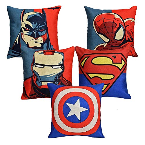 FAIRY HOME Designer Decorative Jute Avenger Cushion Covers/Throw Pillow, Standard (16 * 16), 5 Pcs (Avenger) (B07VRM8C33) Amazon Price History, Amazon Price Tracker